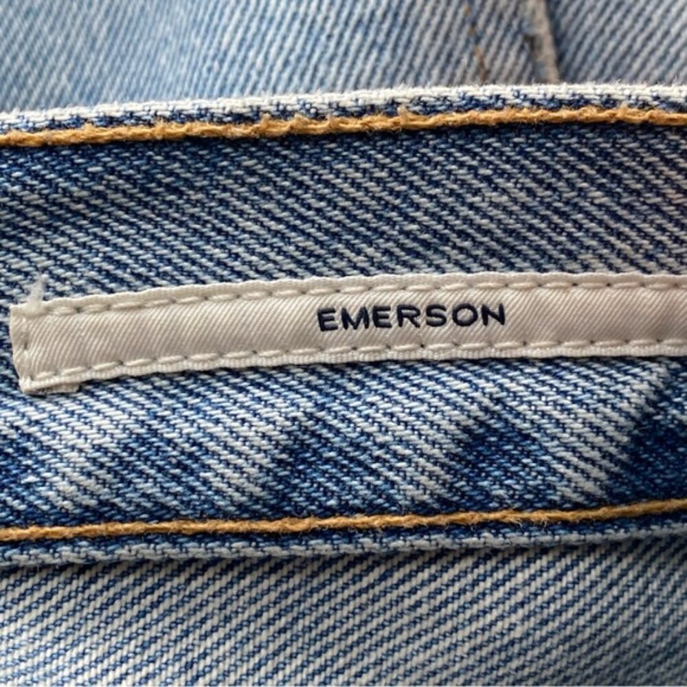 Citizens Of Humanity Emerson Slim Boyfriend Woman 32 Blue Sky Distressed Coastal - Picture 9 of 16